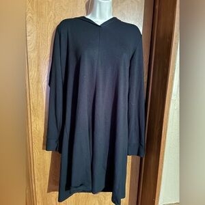 Sonoma Classic Black Hooded Comfy Dress Casual